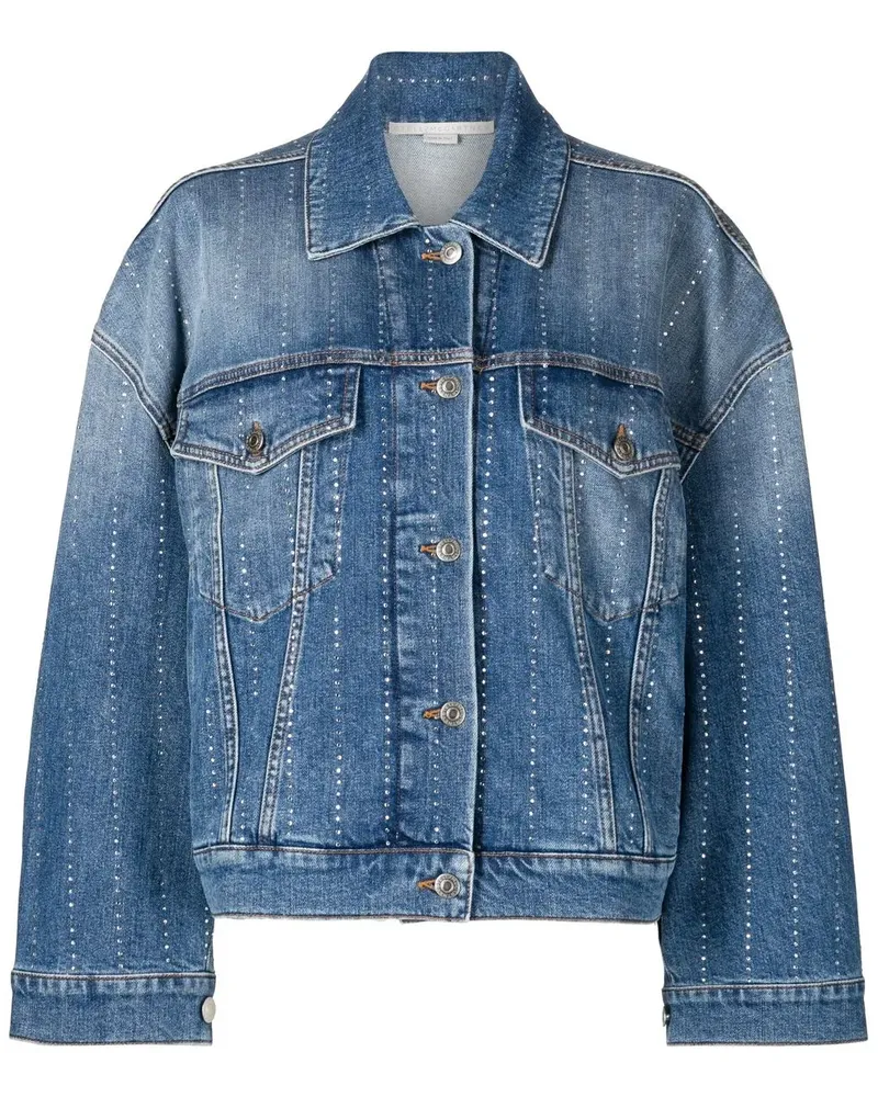 Stella McCartney Jeansjacke mit Strass - Blau Blau