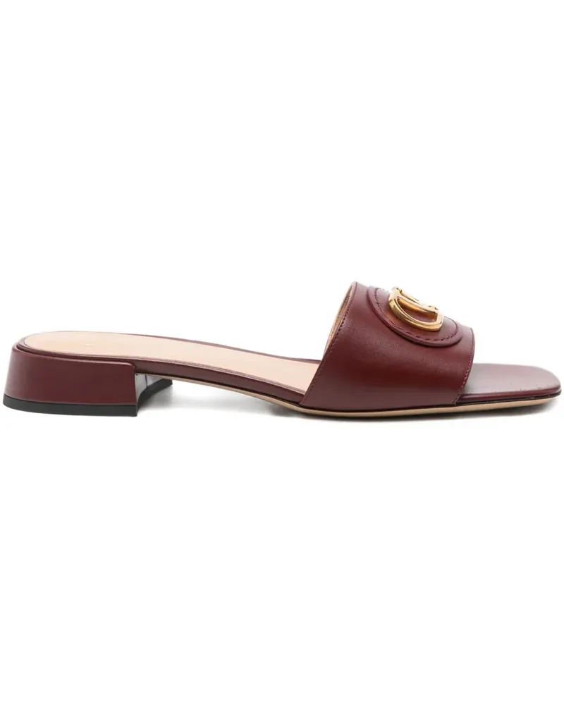 Valentino Garavani Mules mit V-Logo 25mm - Rot Rot