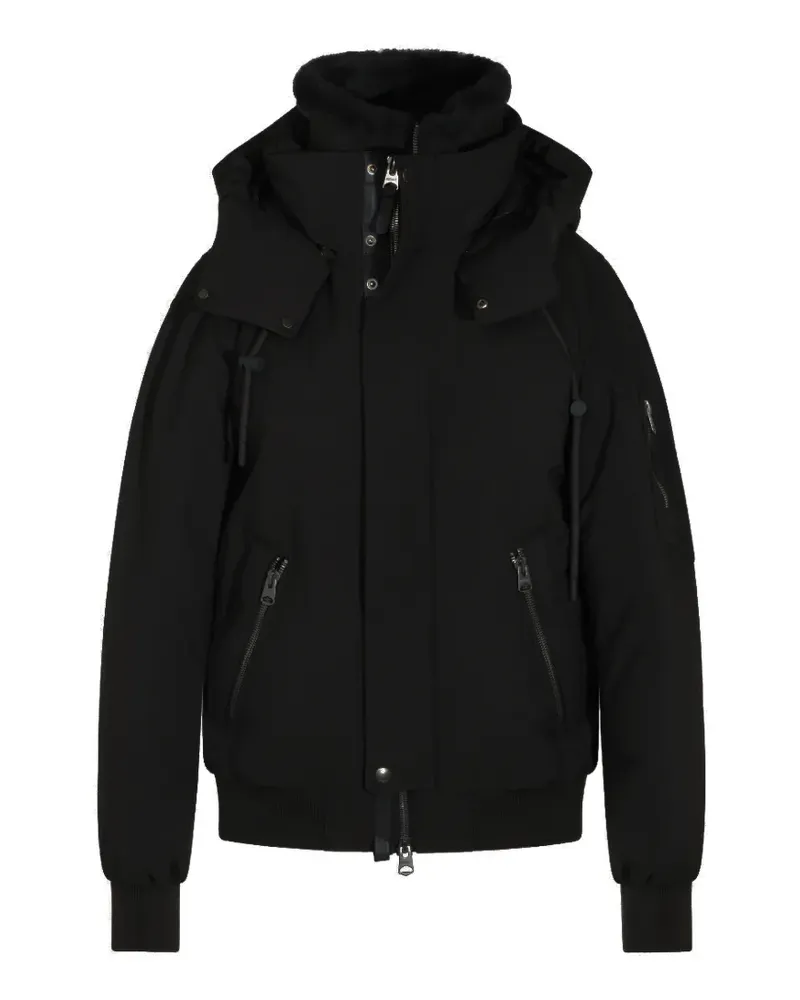 Mackage Gesteppte Kapuzenjacke - Schwarz Schwarz