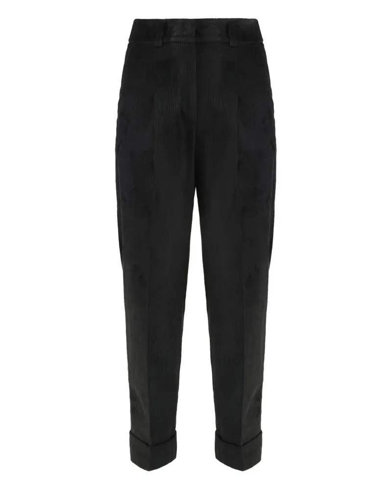 Peserico corduroy belt-loop trousers - Schwarz Schwarz