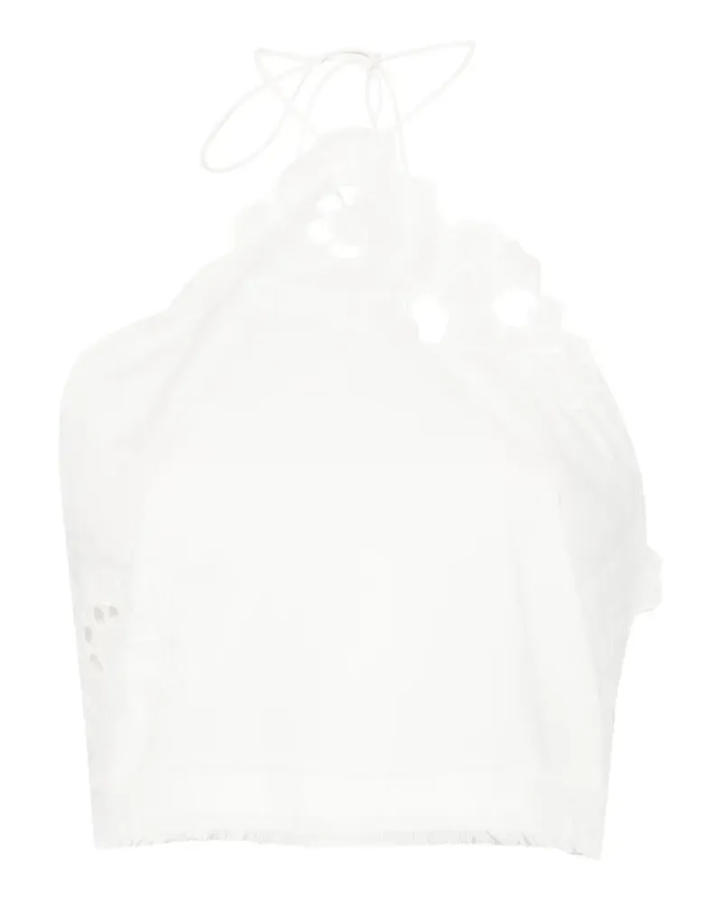 SIR Klara floral-embroidered top - Weiß Weiß