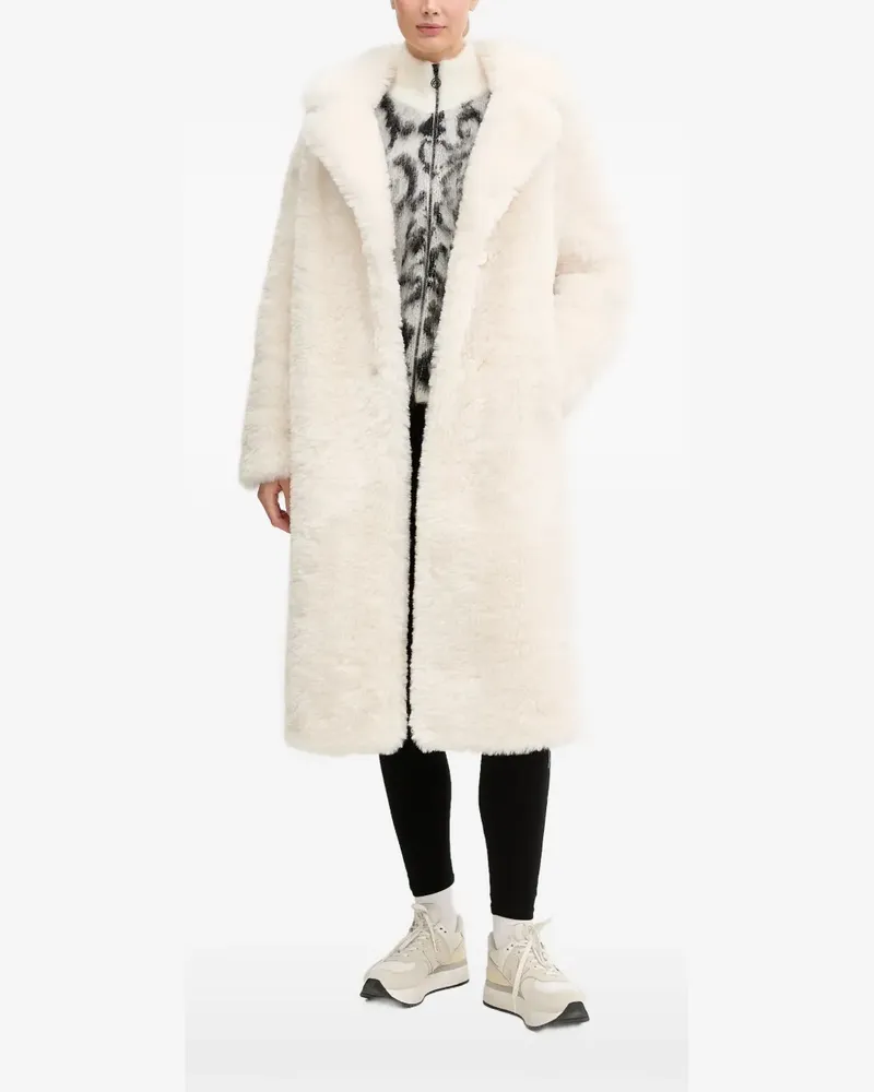 Sportalm faux-fur double-breasted coat - Weiß Weiß