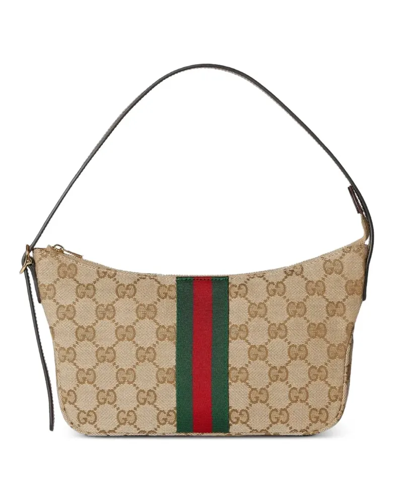 Gucci Gürteltasche mit GG Supreme-Webstreifen - Nude Nude