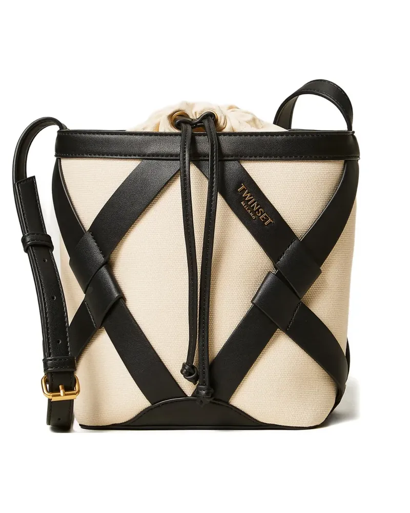 Twin-Set Beuteltasche mit überkreuzten Riemen - Nude Nude