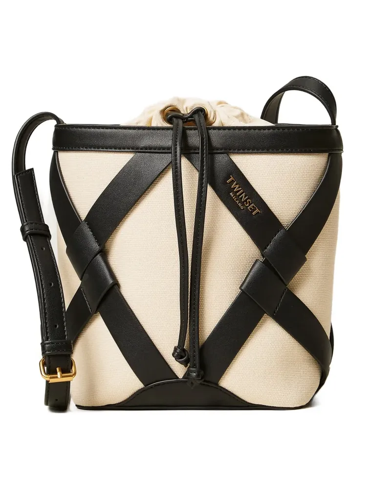 Twin-Set Beuteltasche mit überkreuzten Riemen - Nude Nude