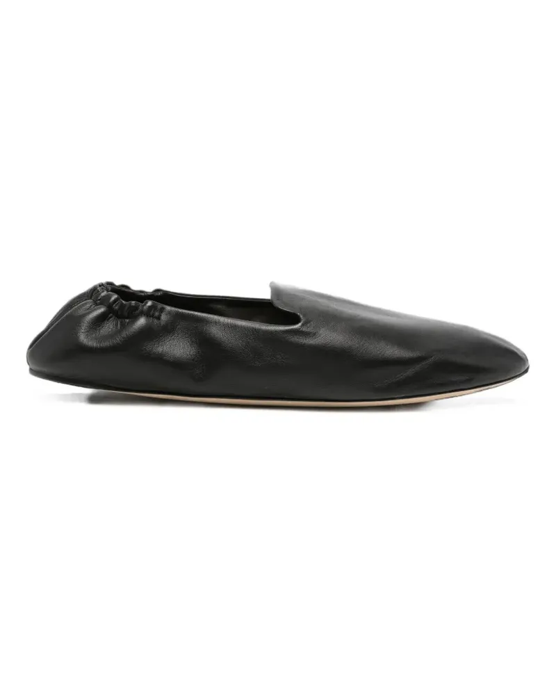 The Row Casa elasticated leather slippers - Schwarz Schwarz