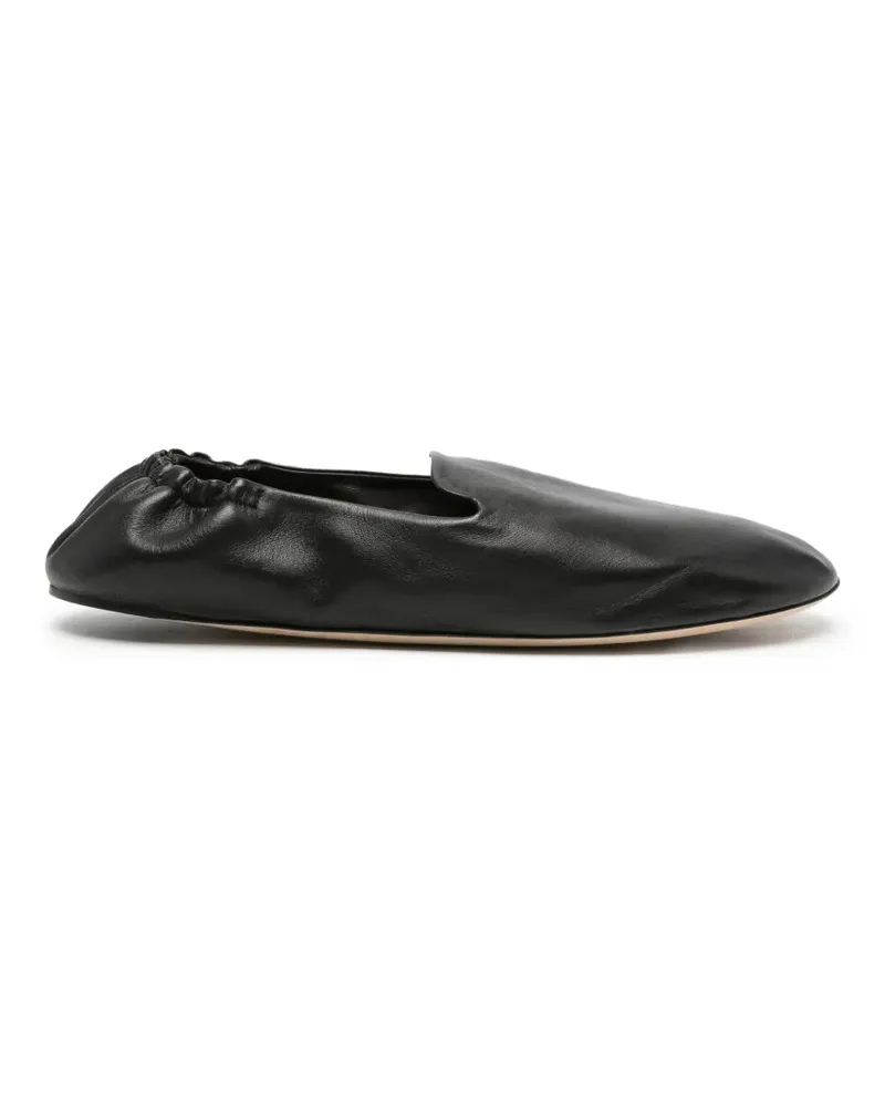 The Row Casa Slipper aus Leder - Schwarz Schwarz