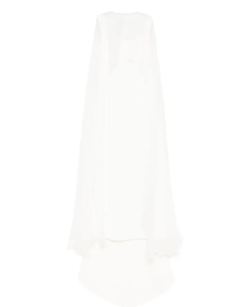 ATU Body Couture Maxikleid mit abnehmbarem Cape - Weiß Weiß