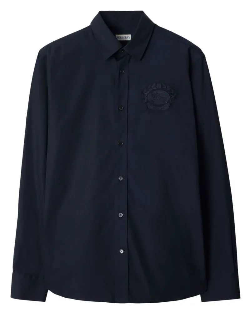 Burberry Equestrian Knight Hemd - Blau Blau