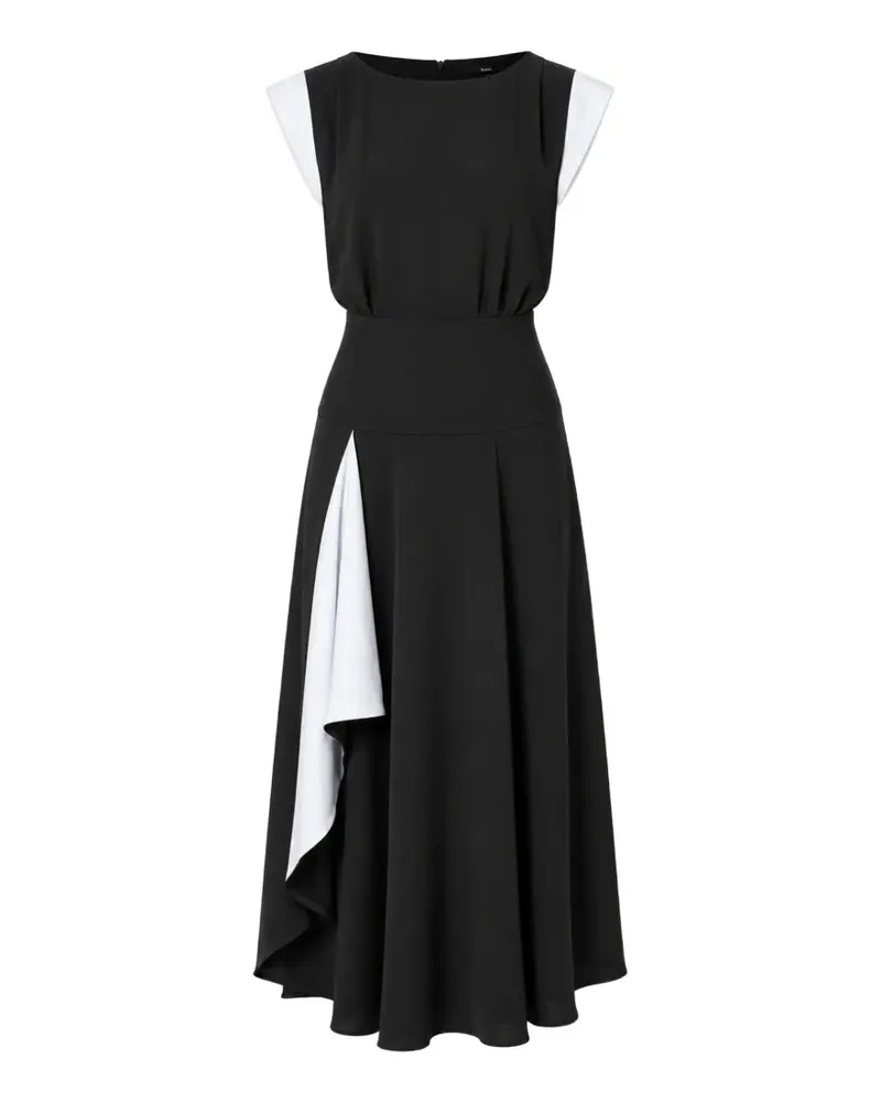 Karl Lagerfeld draped panelled midi dress - Schwarz Schwarz