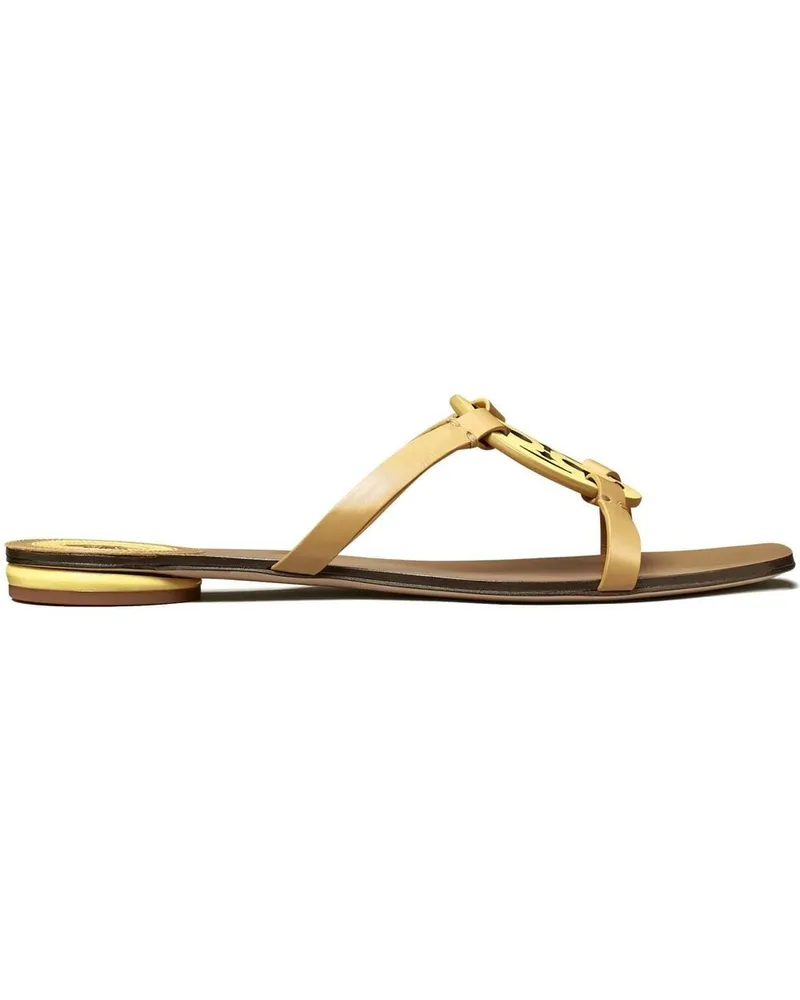 Tory Burch Flache Geo Pantoletten - Nude Nude