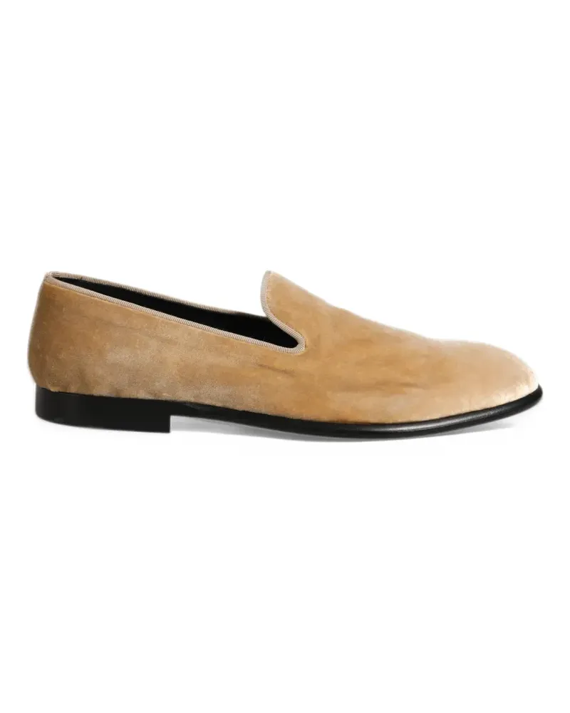 Dolce & Gabbana velvet loafers - Nude Nude