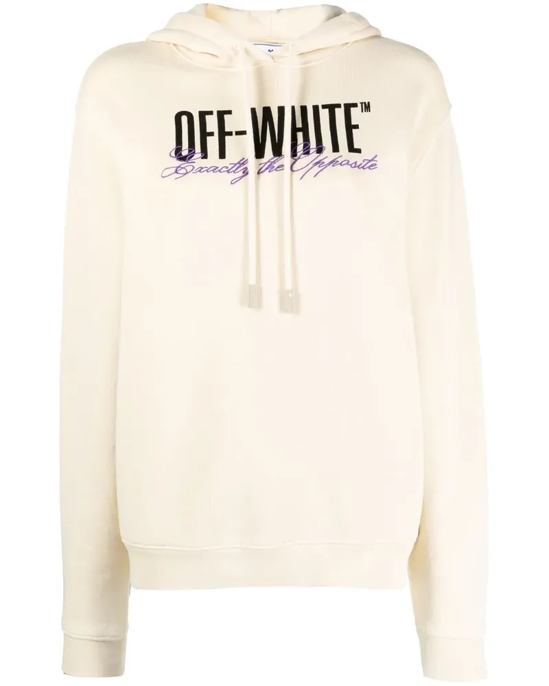 OFF-WHITE Hoodie mit Logo - Nude Nude