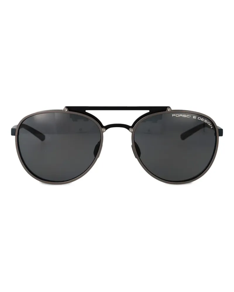 Porsche Design Sonnenbrille mit ovalem Gestell - Grau Grau