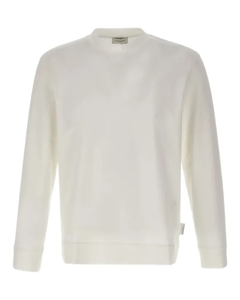 Paolo Pecora Milano Sweatshirt mit rundem Ausschnitt - Weiß Weiß