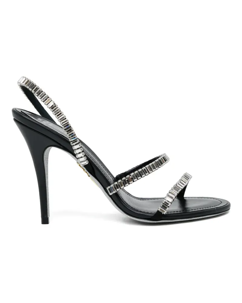 René Caovilla 100mm crystal-embellished sandals - Schwarz Schwarz