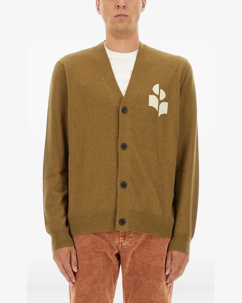 Isabel Marant CARDIGAN WITH LOGO - Braun Braun