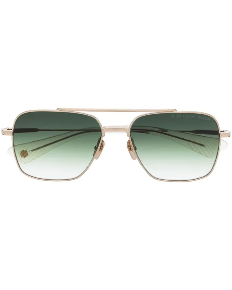 DITA Sonnenbrille mit eckigem Gestell - Gold Gold