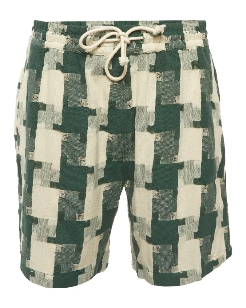 KITH Shorts mit Hahnentrittmuster - Grün Grün