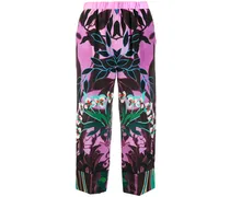 Culottes mit Orchideen-Print - Rosa