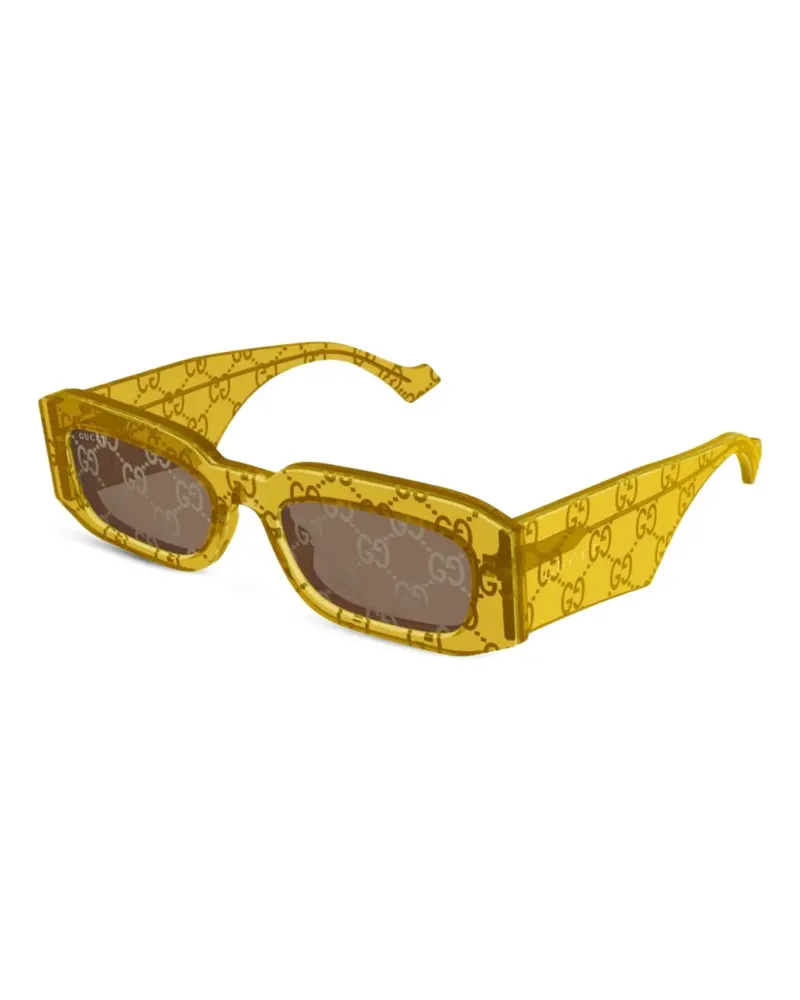 Gucci Sonnenbrille mit GG - Gelb Gelb