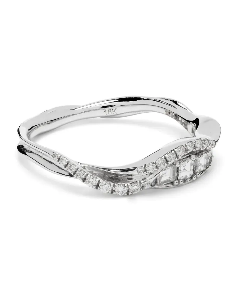 Bibi van der Velden 18kt Weißgoldring mit Diamanten - Silber Silber