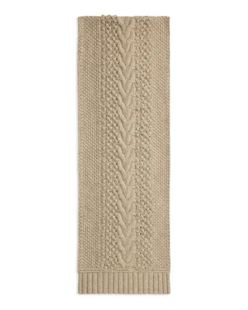 Ralph Lauren Schal mit Zopfmuster - Nude Nude