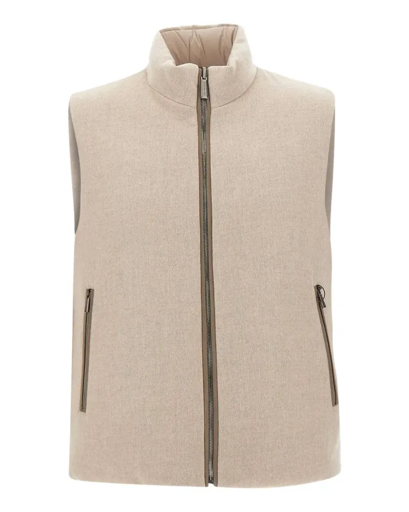 MOORER Falieri gilet - Nude Nude