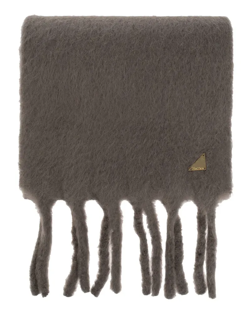 Max Mara fringed scarf - Grau Grau