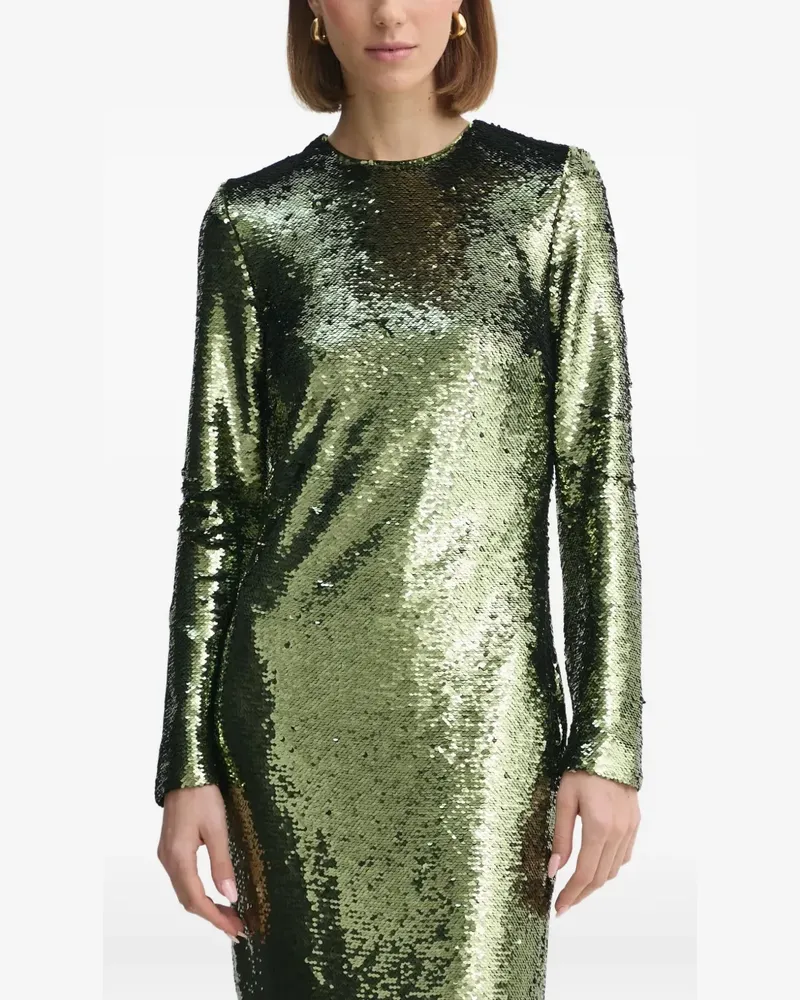 Day Birger et Mikkelsen Midikleid mit Pailletten - Grün Grün