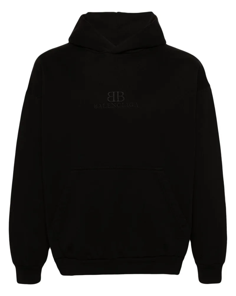 Balenciaga Hoodie mit Logo-Stickerei - Schwarz Schwarz