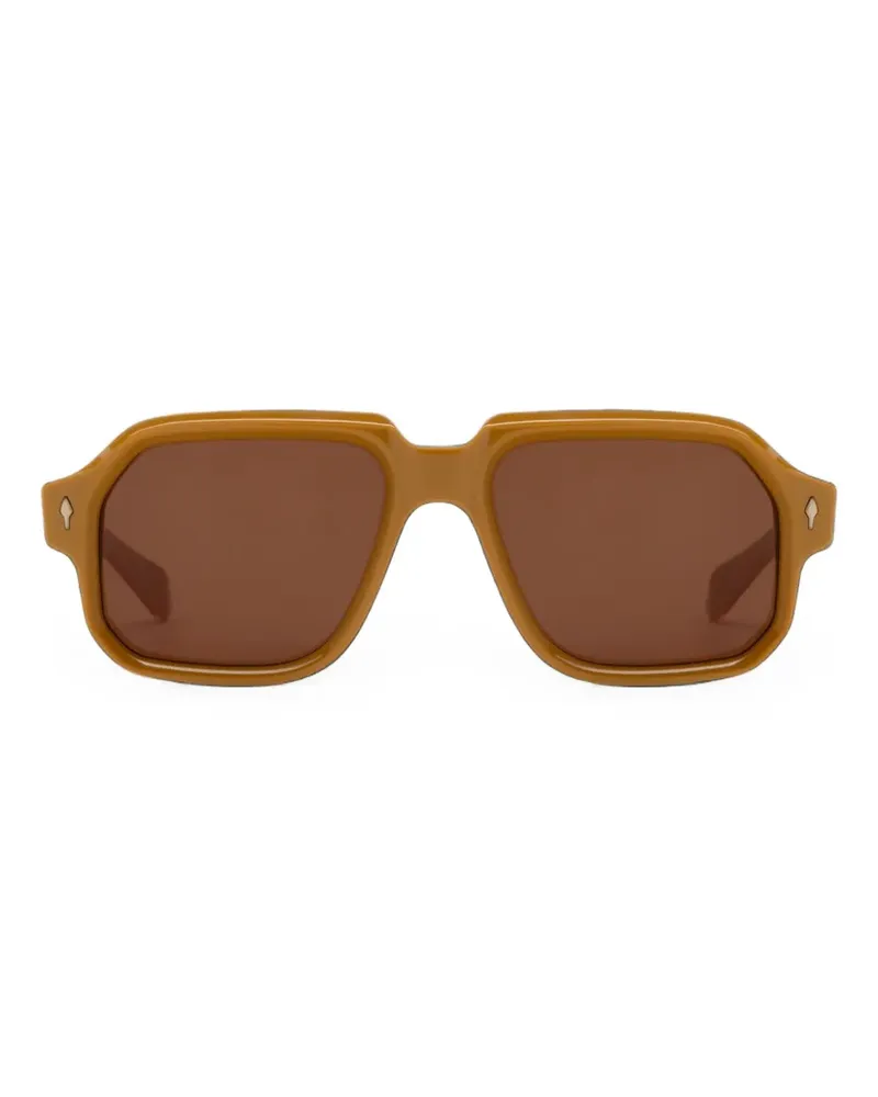 Jacques Marie Mage Challenger Sonnenbrille mit geometrischen Gestell - Nude Nude