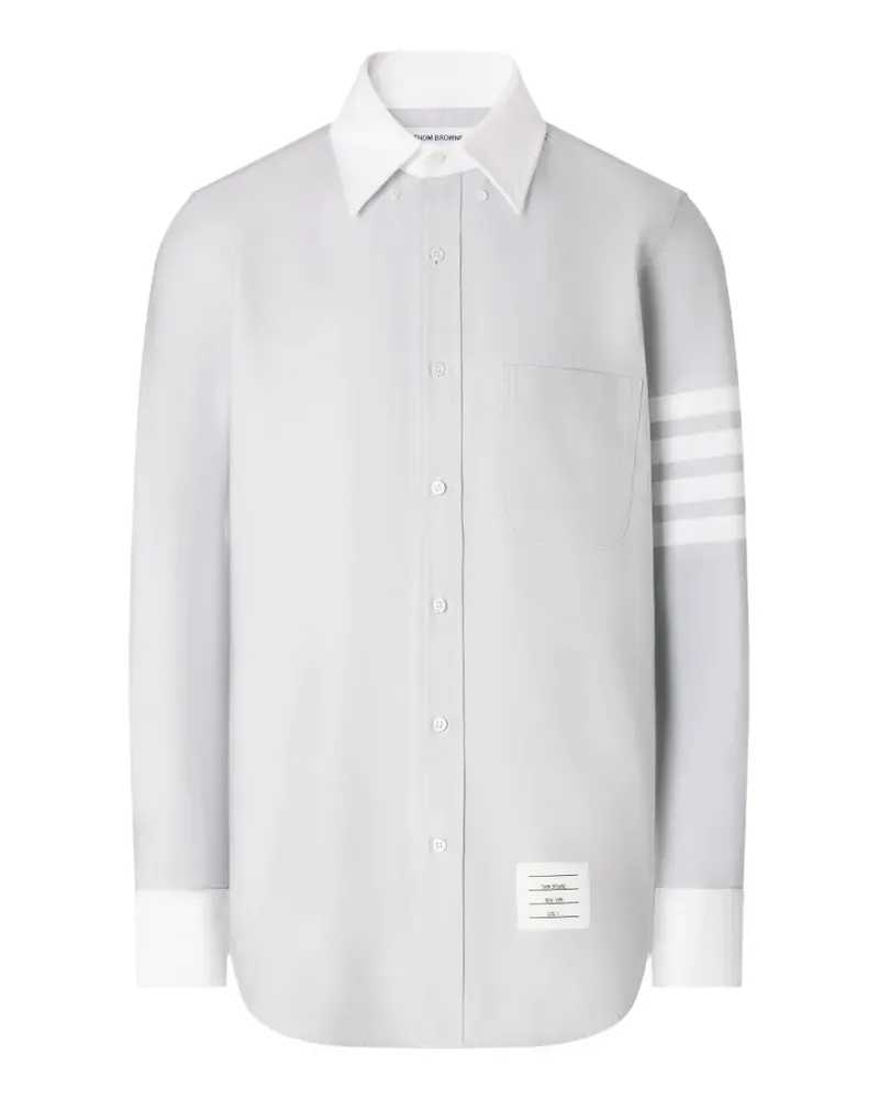 Thom Browne Oxford-Hemd mit Streifen - Grau Grau