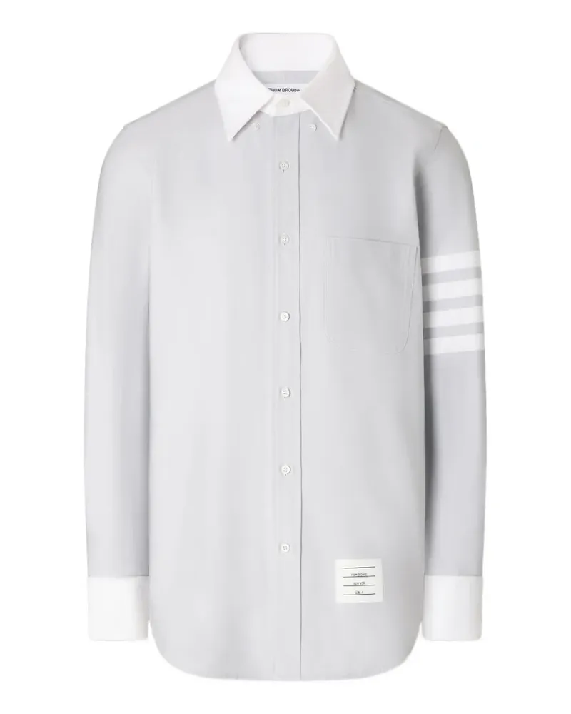 Thom Browne Oxford-Hemd mit Streifen - Grau Grau