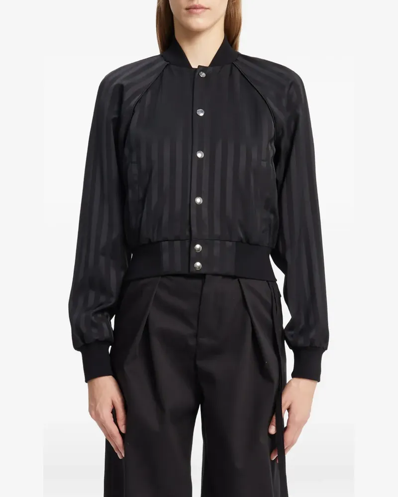Ann Demeulemeester Gestreifte Arya Bomberjacke - Schwarz Schwarz