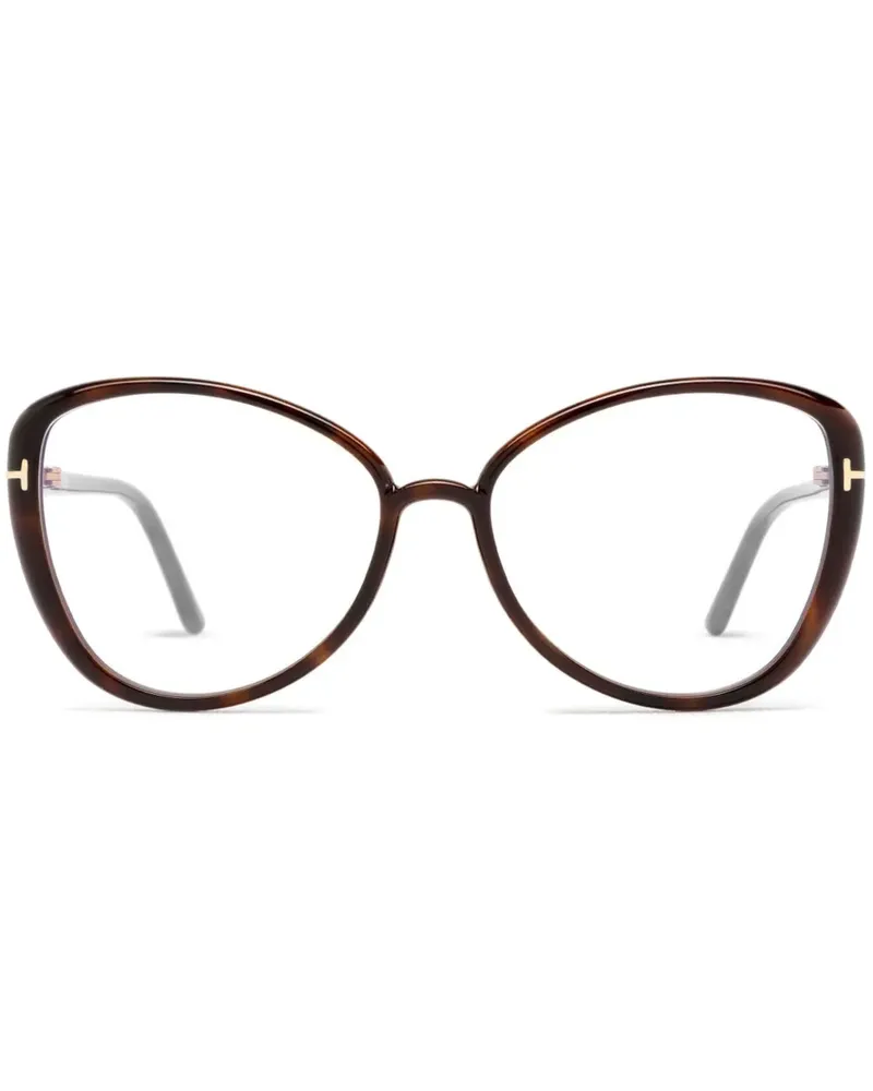 Tom Ford Brille im Cat-Eye-Design - Braun Braun