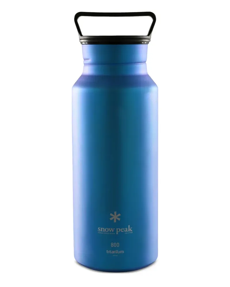 Snow Peak 800ml Aurora carry-handle titanium bottle - Blau Blau