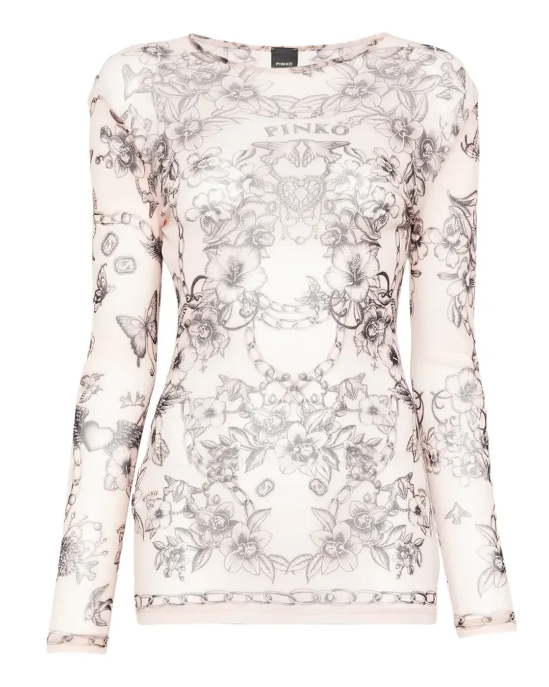 Pinko Magico floral-print top - Rosa Rosa