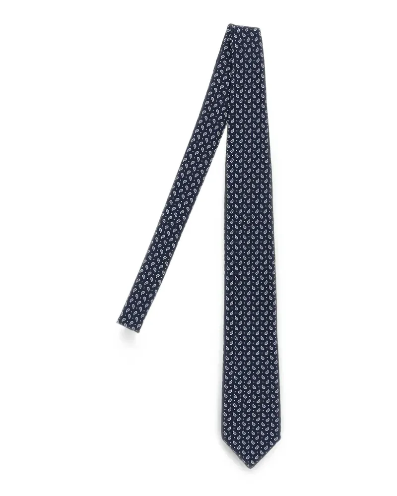 Brioni Krawatte mit Mikro-Paisley-Print - Blau Blau