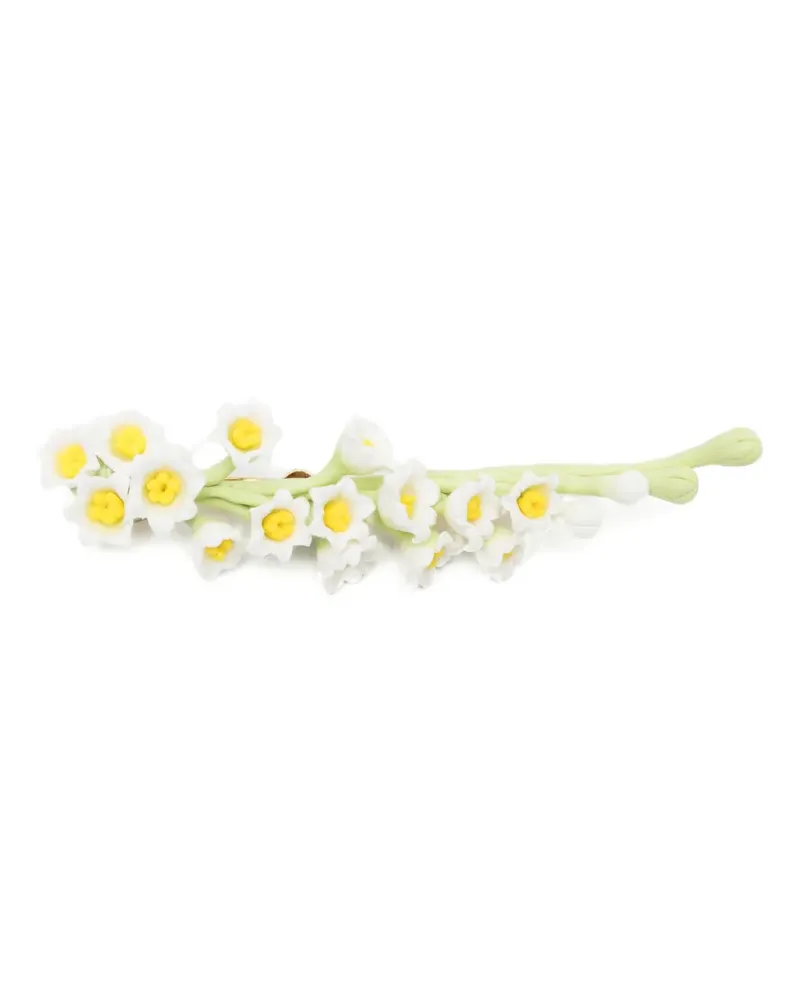 Jennifer Behr Lily floral-embellished hair clip - Grün Grün