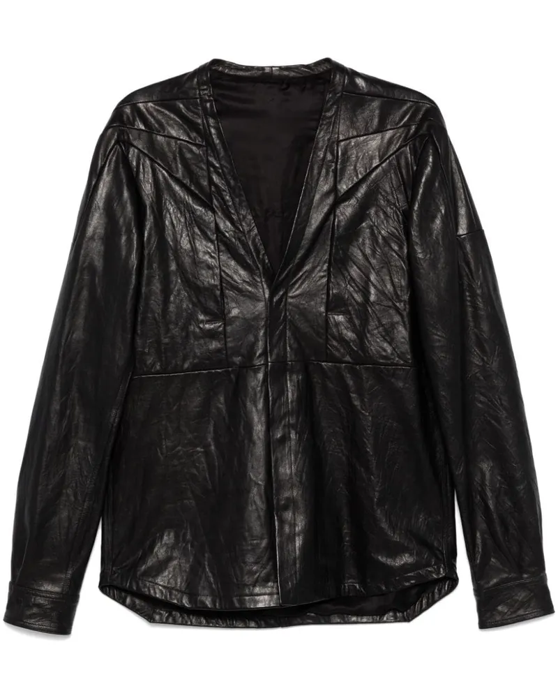 Rick Owens Girdered Larry Jacke - Schwarz Schwarz