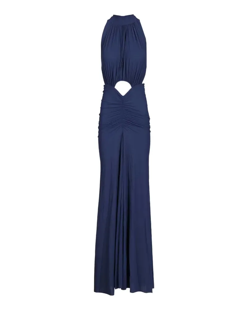 Amazuìn Mina cut-out ruched maxi dress - Blau Blau