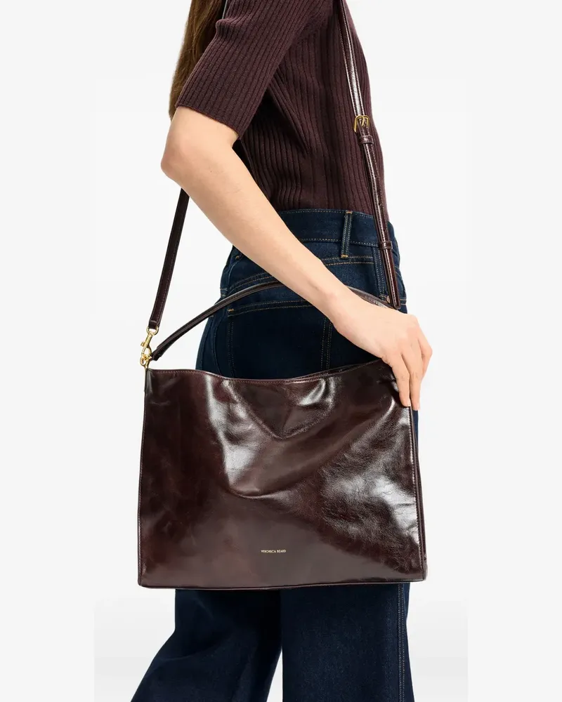 Veronica Beard Schultertasche mit Logo - Braun Braun