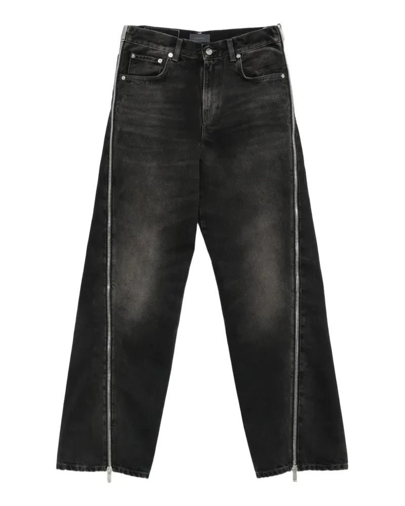 Haikure Bonnie Zip cotton jeans - Schwarz Schwarz