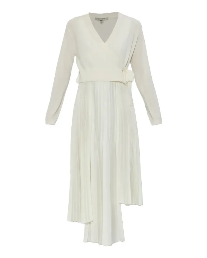 AllSaints Lucille Midikleid mit Falten - Nude Nude