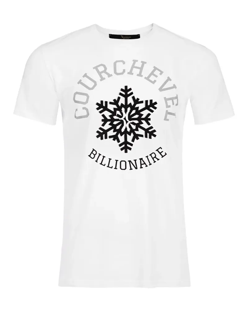 Billionaire Winter Club snowflake-print T-shirt - Weiß Weiß