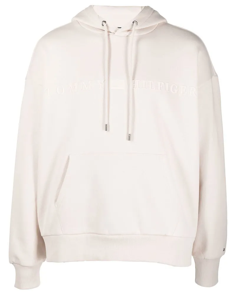 Tommy Hilfiger Hoodie mit Logo-Prägung - Nude Nude