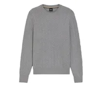 Pullover mit Fischgrätenmuster - Grau