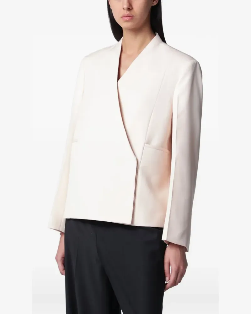 Jil Sander wrap-style wool blazer - Nude Nude