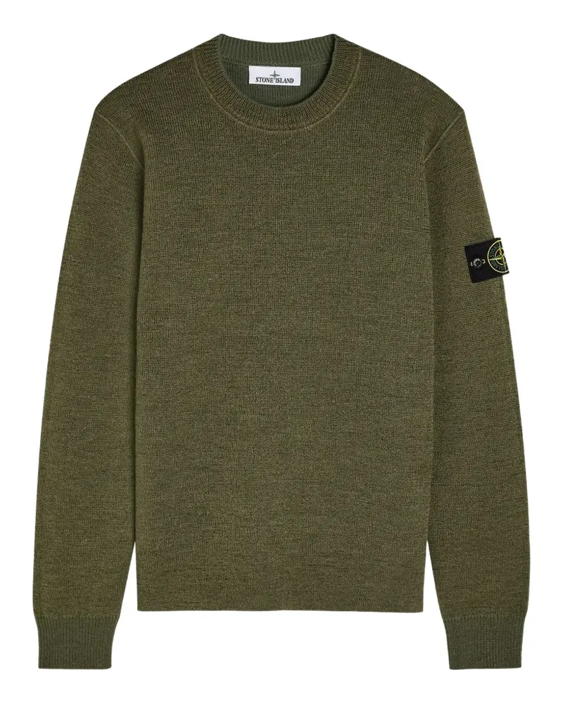 Stone Island Pullover mit Logo-Patch - Grün Grün